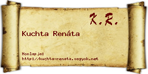 Kuchta Renáta névjegykártya